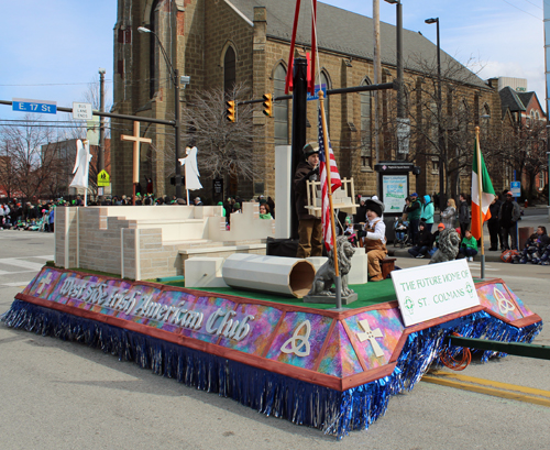 West Side Irish American Club float in 2019 Cleveland St. Patrick's Day Parade